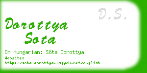dorottya sota business card